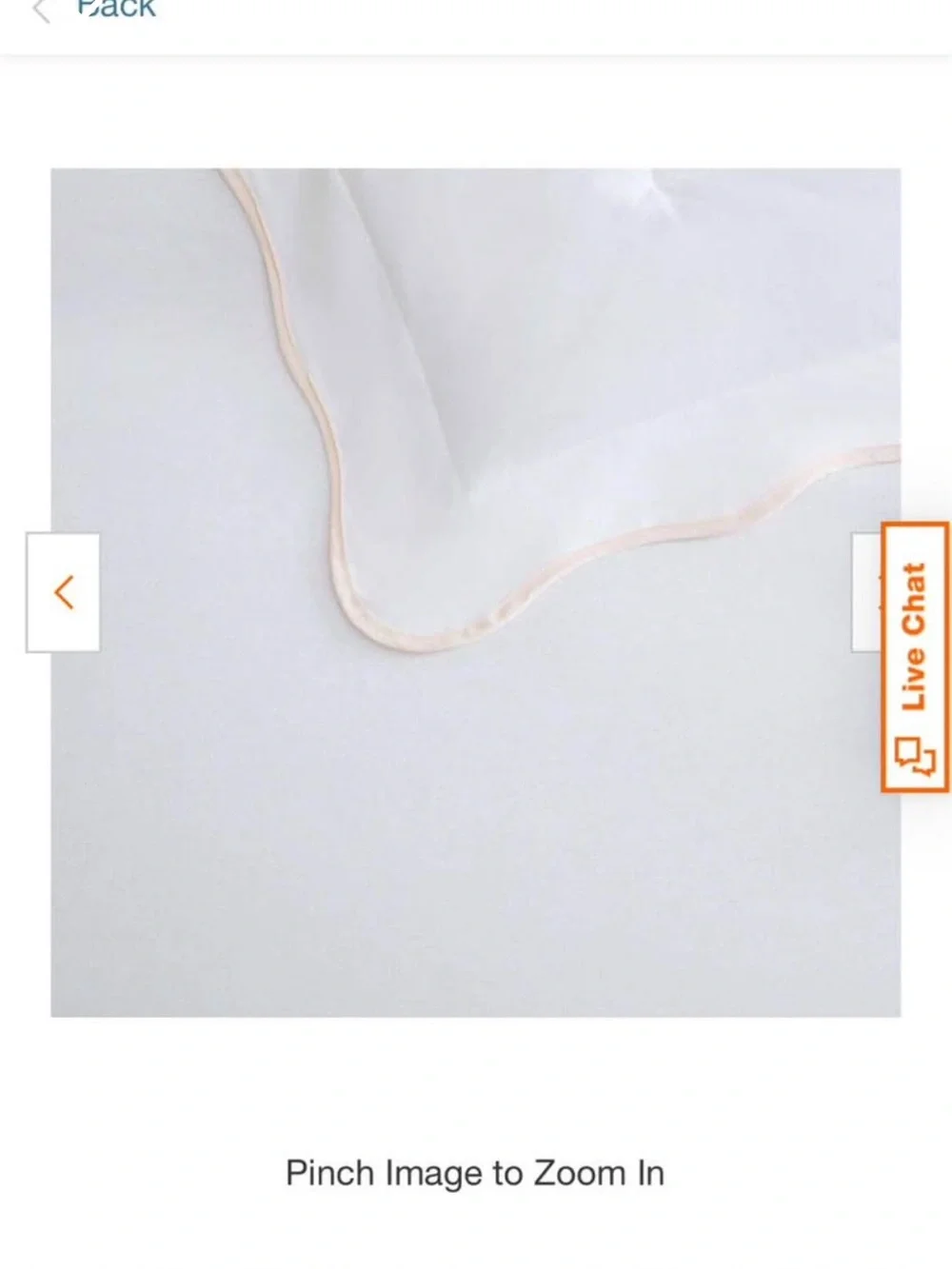 Martha Stewart Simple Scallop 3-Piece White/Soft Pink Cotton Comforter Set